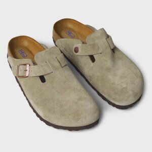 NEW Birkenstock Boston Suede Taupe Sandal